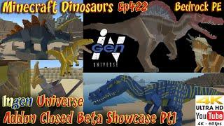 Ingen Universe Addon Closed Beta Showcase Pt1 4K 60FPS Minecraft Bedrock PE Dinosaurs Ep422