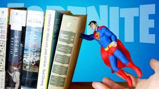 I made a flying SUPERMAN Bookend with Clay – he saved my Shelf