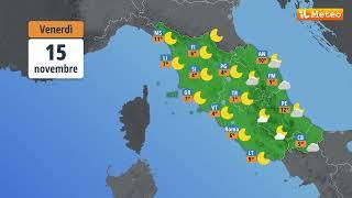 Meteo, previsioni meteo Venerdì 15 novembre 2024