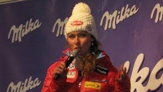 Mikaela Shiffrin speaking German in Sölden • 25.10.13