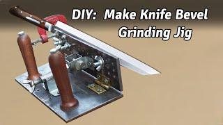 DIY: make Knife bevel grinding jig | how to grind perfect bevel on knife