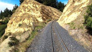 Train Drivers eye view - Oamaru to Shag Point