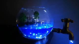 Faucet Floating Waterfall Epoxy Resin Lamp - Resin Art