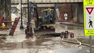 Water Main Break on Chestnut Street