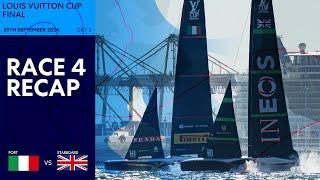 Louis Vuitton Cup Final Race 4 Recap | Luna Rossa Prada Pirelli vs INEOS Britannia