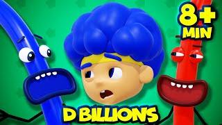 Learning Counting Numbers and Shapes with New Heroes + MORE D Billions Kids Songs