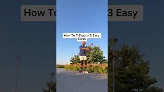 Easiest Way To Stop On Rollerblades  #rollerblading #tips #shorts