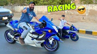 Abdul kabeer ke sath racing laga li heavy bike per ️ Kon jeeta phir ?