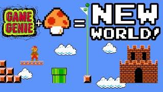 Parallel Universe in Super Mario Bros! (Gary's Game Genie SUPER Code!)