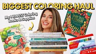 My BIGGEST COLORING HAUL EVER! // Highly Anticipated Coloring Books & Supplies