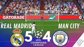 Penalty Shootout • Real Madrid 5-4 Manchester City • Champions League 23/24 | Video Game Simulation