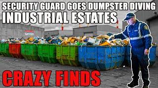 SECURITY GUARD SEARCHES SKIPS WHILE WORKING AND FINDS CRAZY ITEMSDUMPSTER DIVING
