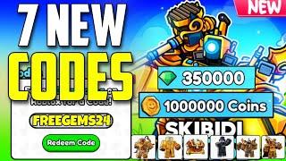 *NEW* ALL WORKING CODES FOR SKIBIDI TOWER DEFENSE IN 2024! ROBLOX SKIBIDI TOWER DEFENSE