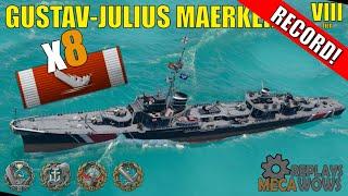 Gustav-Julius Maerker 8 Schiffe zerstört & 176k schaden | World of Warships Gameplay