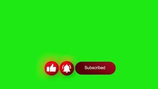 Red Subscribe button green screen copyright free