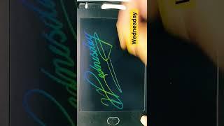 Wednesday | #signature #calligraphy #shorts #viral #art #artist #trending #handwriting #viralvideo