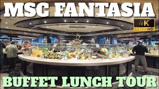 MSC FANTASIA BUFFET LUNCH TOUR - ZANZIBAR RESTAURANT - 4K