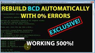 How to Rebuild BCD Automatically to Fix All BCD Blue Screen Problems, BOOTREC & BCDBOOT Errors