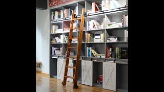 How to install rolling library ladder hardware