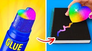 LAZY STUDENTS LIFEHACKS  Ace Your Exams with These Tricks! School DIYs Challenge by 123 GO! GLOBAL