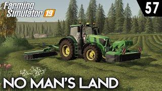 Cattle Farm Build, Grasswork, Harvesting Crops - No Man's Land #57 - Farming Simulator 19 Timelapse