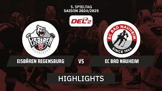 DEL2: Eisbären Regensburg vs. EC Bad Nauheim | Highlights - 5. Spieltag | SDTV Eishockey