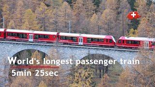 World's longest passenger train | Rhaetian Railway, Switzerland