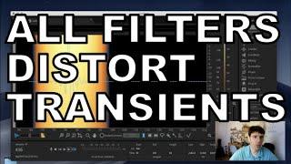 How audio filters distort transients
