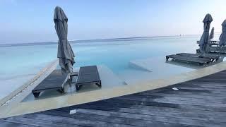 Walk to Canneli restaurant, Hurawalhi Maldives February 2022