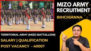 Mizo Sipai lak a ni dawn e | Territorial Army Recruitment 2025 bihchianna