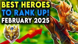 BEST HEROES IN MOBILE LEGENDS SEASON 35 FEBRUARY 2025  || META HEROES FOR RANKING UP