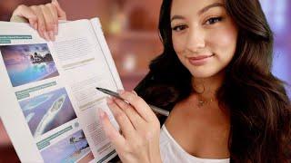 ASMR Travel Agent Roleplay  Tracing, Typing Sounds & Page Flicking