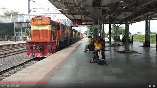 GTL WDM3D twins + multicolored container. Mighty Alco twins hauling a heavy freight through Shahabad