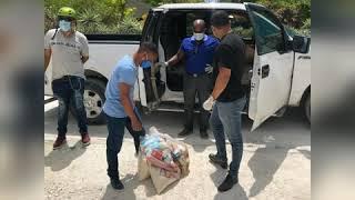 Entrega de raciones alimenticias y kips de Bioamenaza en la zona turística Veron Punta Cana.