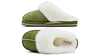 KuaiLu Womens Fluff Dual Memory Foam Slippers (Buy Link in Description)