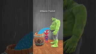 Lil Spidey Vs Fat Hulk   #animatedshort #spiderman #shorts