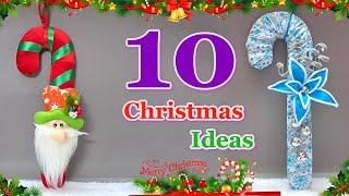 10 Easy Christmas Candy Cane ideas from different material | DIY Christmas craft idea486