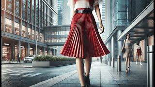  Best Red Pleated Mini Skirt | DJT FASHION Versatile Stretchy FlaRedCasual 