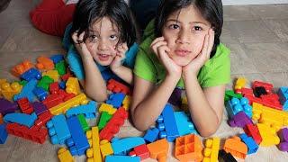 Kids Playing with Colored Toy Blocks Pretend Play Fun Siyam and Asim