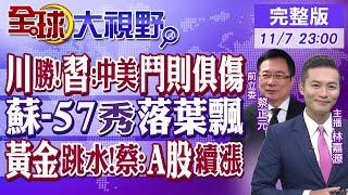 致賀川普勝選 習近平籲中美"鬥則俱傷"! 蘇-57"落葉飄"炫技! 黃金跳水!蔡正元估A股續強|【全球大視野】@全球大視野Global_Vision 20241107完整版