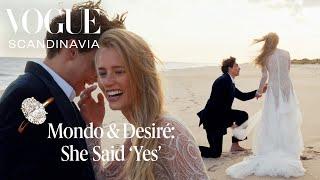 Watch as Olympic Gold medalist Mondo Duplantis asks Desiré Inglander to marry him