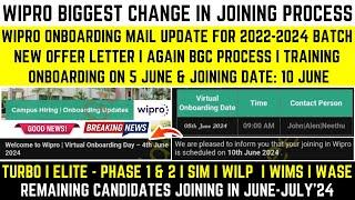 Wipro Biggest Change in Onboarding Process | New Offer Letter | Again BGC | Joining Date | 2022-2024