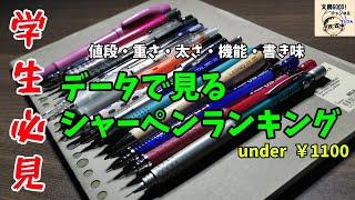 【学生必見】データで見るシャーペンランキング(1100円以内)