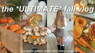 THE ULTIMATE FALL VLOG  pumpkin patch, cozy cooking, & cider mill