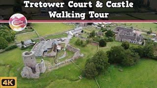 TRETOWER COURT & CASTLE, WALES  |  A Two-In One Medieval Welsh Wonder  |  Walking Tour