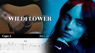 WILDFLOWER - Billie Eilish - Fingerstyle Guitar TAB Tutorial