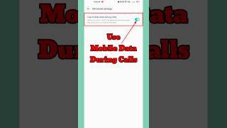 How to use Internet with Calling || Use Mobile Data During Call ||#shorts #viral