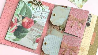 Mini Album with 6x6 Paper Pad Tutorial | Junk Journal  No cutting binding