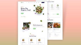 Build A Complete Responsive Food & Restaurant Website Design Using HTML CSS JavaScript