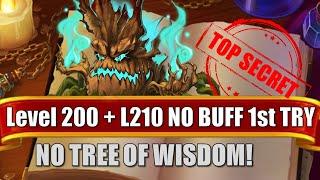 Level 200 and 210 NO TREE and NO BUFF 1st TRY Hero Wars Heidi Event | #herowars #herowarsweb